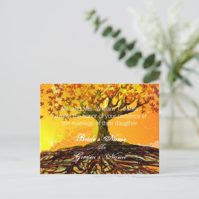 Cartões-postais de convite para casamentos baratos (Em pé/Frente)