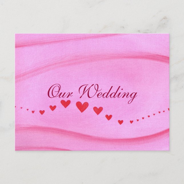 Cartões-postais de convite para casamentos de cora (Frente)