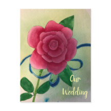 Cartões-postais de convite para casamentos de Fita