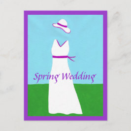 Cartões-postais de convite para vestidos de fita p