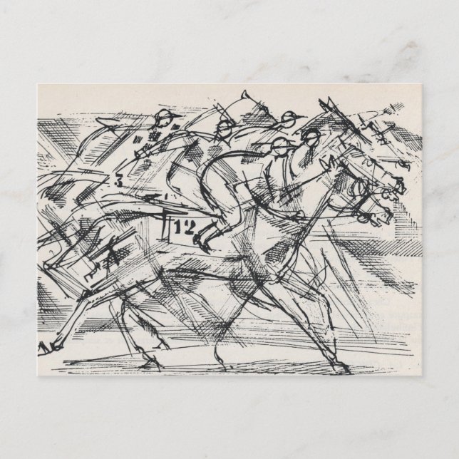 Cartões postais de corridas de cavalos (Frente)