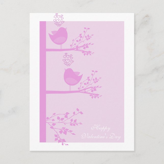 Cartões postais de Dia de os namorados de Pássaros (Frente)