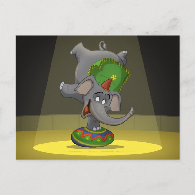 Cartões postais de elefante Circus (Frente)