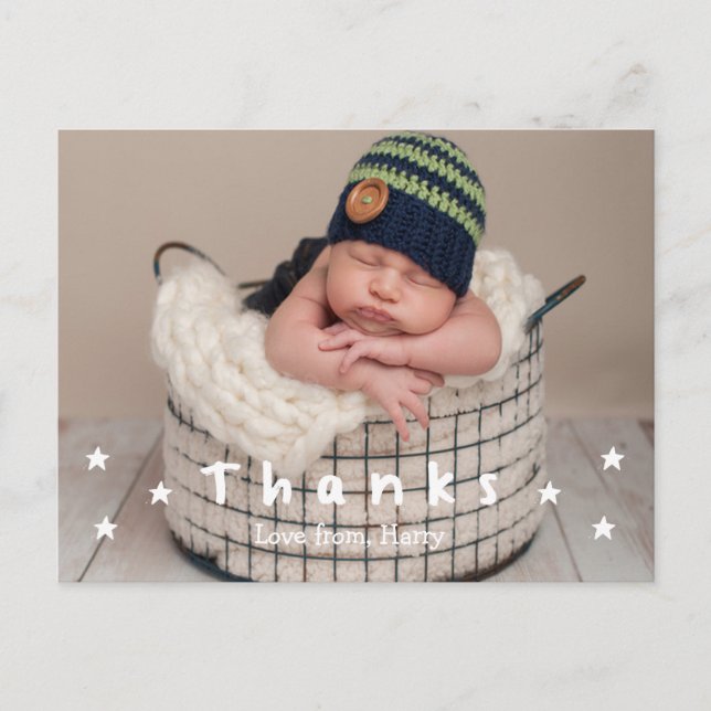 Cartões Postais de Foto de Obrigado Bebê (Frente)