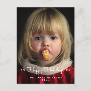 Cartões postais de fotos de feriados felizes perso