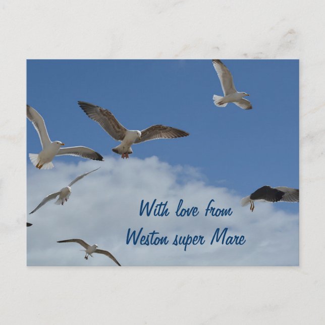 Cartões postais de gaivota - de Weston super Mare (Frente)