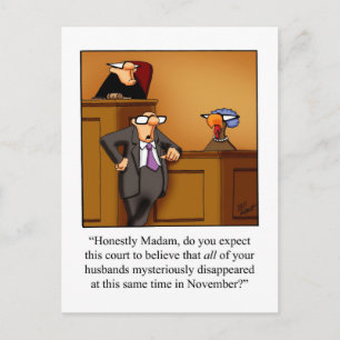 Cartões postais de humor de ação de graças engraça