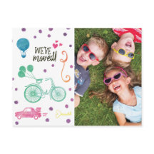 Cartões postais de lançamento de movimento bonitos