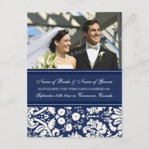Cartões postais de lançamento do Elopement Azul