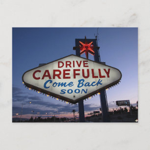 Cartões postais de Las Vegas com cuidado