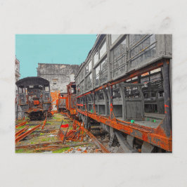 Cartões postais de locomotivas e vagões-comboio en