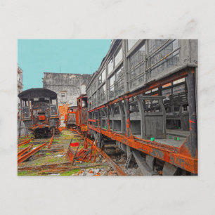 Cartões postais de locomotivas e vagões-comboio en