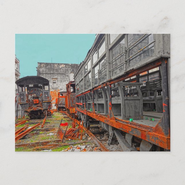 Cartões postais de locomotivas e vagões-comboio en (Frente)