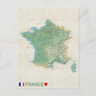 CARTÕES POSTAIS DE MAPAS ♥ França