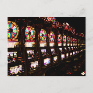 Cartões postais de máquinas de slot em Las Vegas