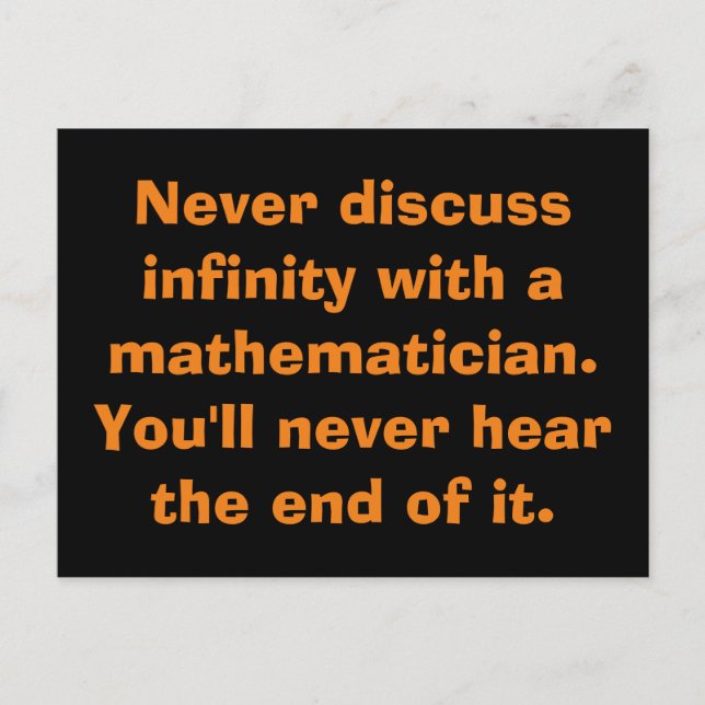 Cartões postais de matemática infinita (Frente)
