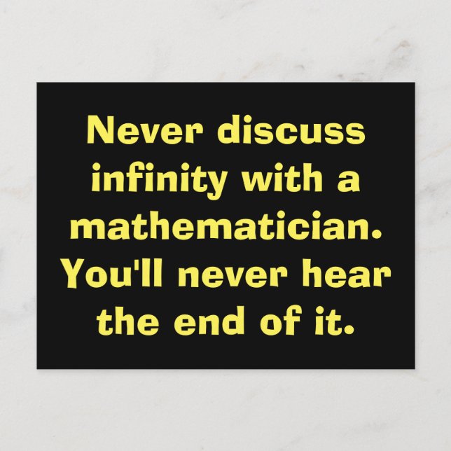 Cartões postais de matemática infinitos (Frente)