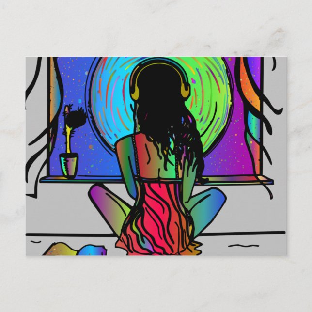 CARTÕES POSTAIS DE MENINA BOHO (Frente)