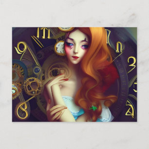 Cartões postais de movimentação de tempo