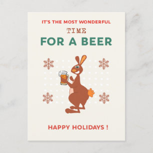 Cartões postais de natal australiano Funny Kangaro