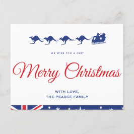 Cartões postais de natal australiano Kangaroo Auss