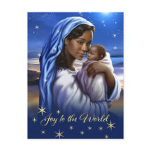 Cartões postais de Natal da Madonna Americana Afri
