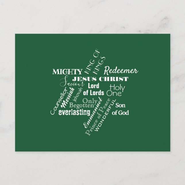 Cartões postais de Natal de Jesus (Frente)