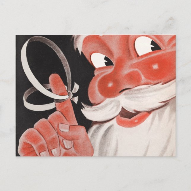 Cartões postais de Natal para Papais noeis Retros (Frente)