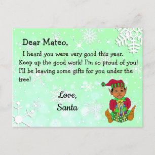 Cartões postais de Papais noeis: Elf Étnico Holida