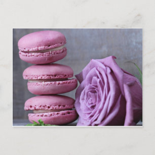 Cartões postais de pastelaria de Rosa roxo, cor-d