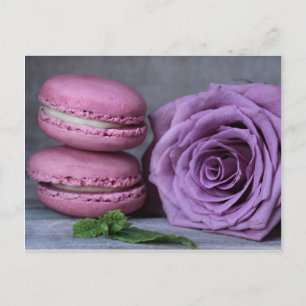 Cartões postais de pastelaria de Rosa roxo, cor-d