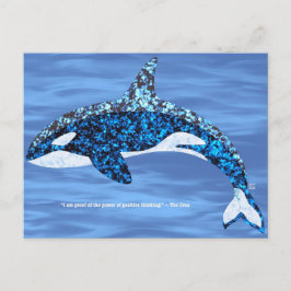 Cartões Postais de Pensamento Positivo da Orca
