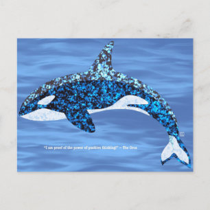 Cartões Postais de Pensamento Positivo da Orca