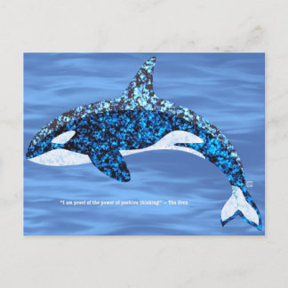 Cartões Postais de Pensamento Positivo da Orca