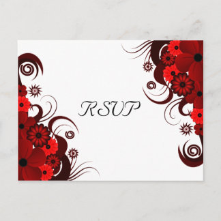 Cartões postais de resposta de RSVP Elegante Flora
