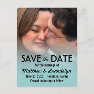Cartões Postais de Save the Date com Foto em Deco 