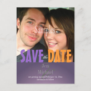 Cartões postais de Save the Date com tema Plain, P