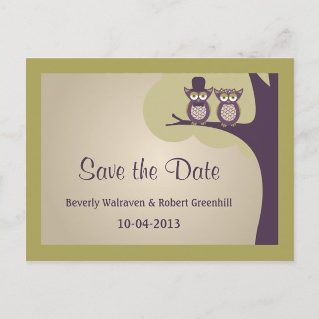 Cartões Postais de Save the Date de Casamento de C (Frente)