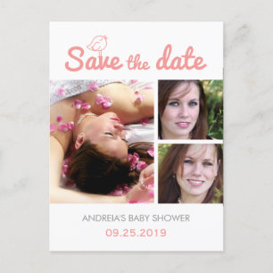 Cartões Postais de Save the Date de Chá de Bebê Pe