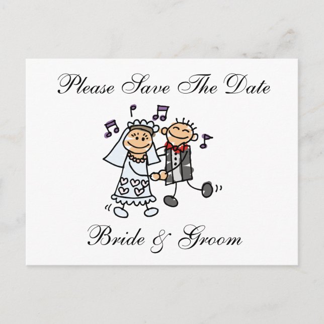 Cartões Postais de Save The Dates com Foto (Frente)