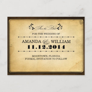 cartões postais de typografia vintage para salvar 