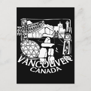 Cartões postais de Vancouver Souvenir Totem Poli