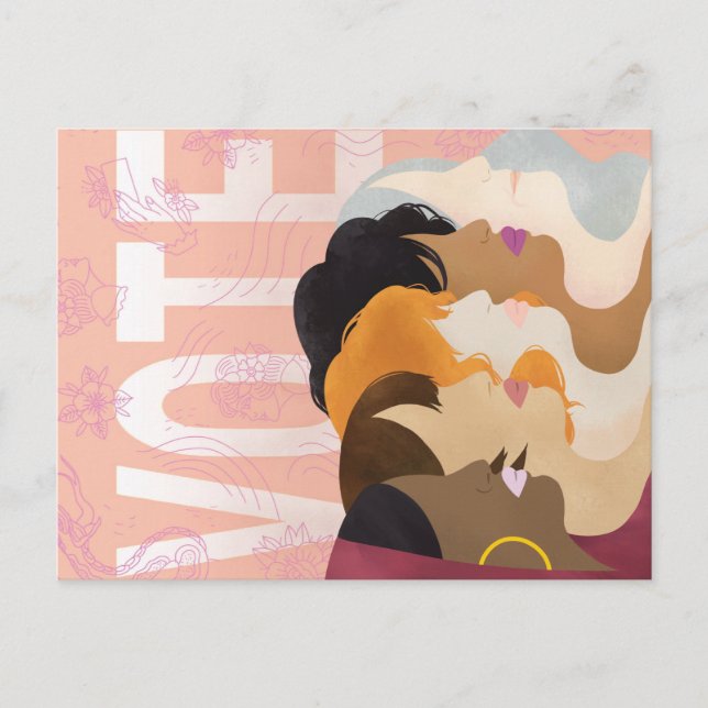 Cartões postais de Vax Liu, de 2020, como uma mulh (Frente)