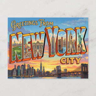 cartões postais de viagem da cidade de Nova York