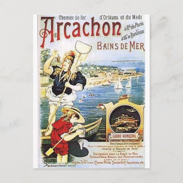 Cartões postais de viagens vintage (Frente)