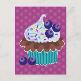Cartões postais do Cupcake Blueberry