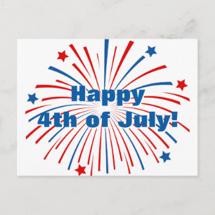Cartões postais do Dia da Independência Feliz 4 de