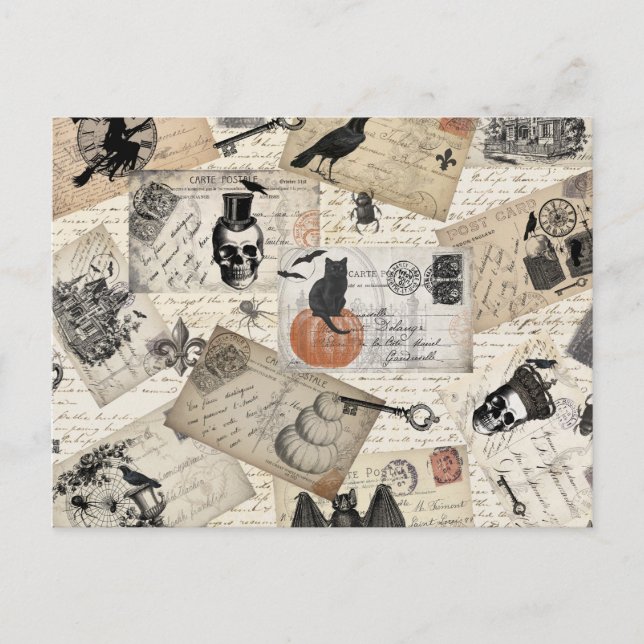 Cartões postais do Dia das Bruxas Modernos (Frente)