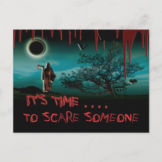 Cartões postais do Dia das Bruxas - personalizar (Frente)