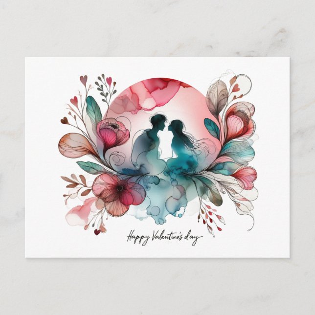 Cartões postais do Dia dos Namorados Felizes (Frente)